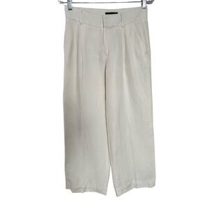 Banana Republic Wide Leg Cream Trouser Size 0